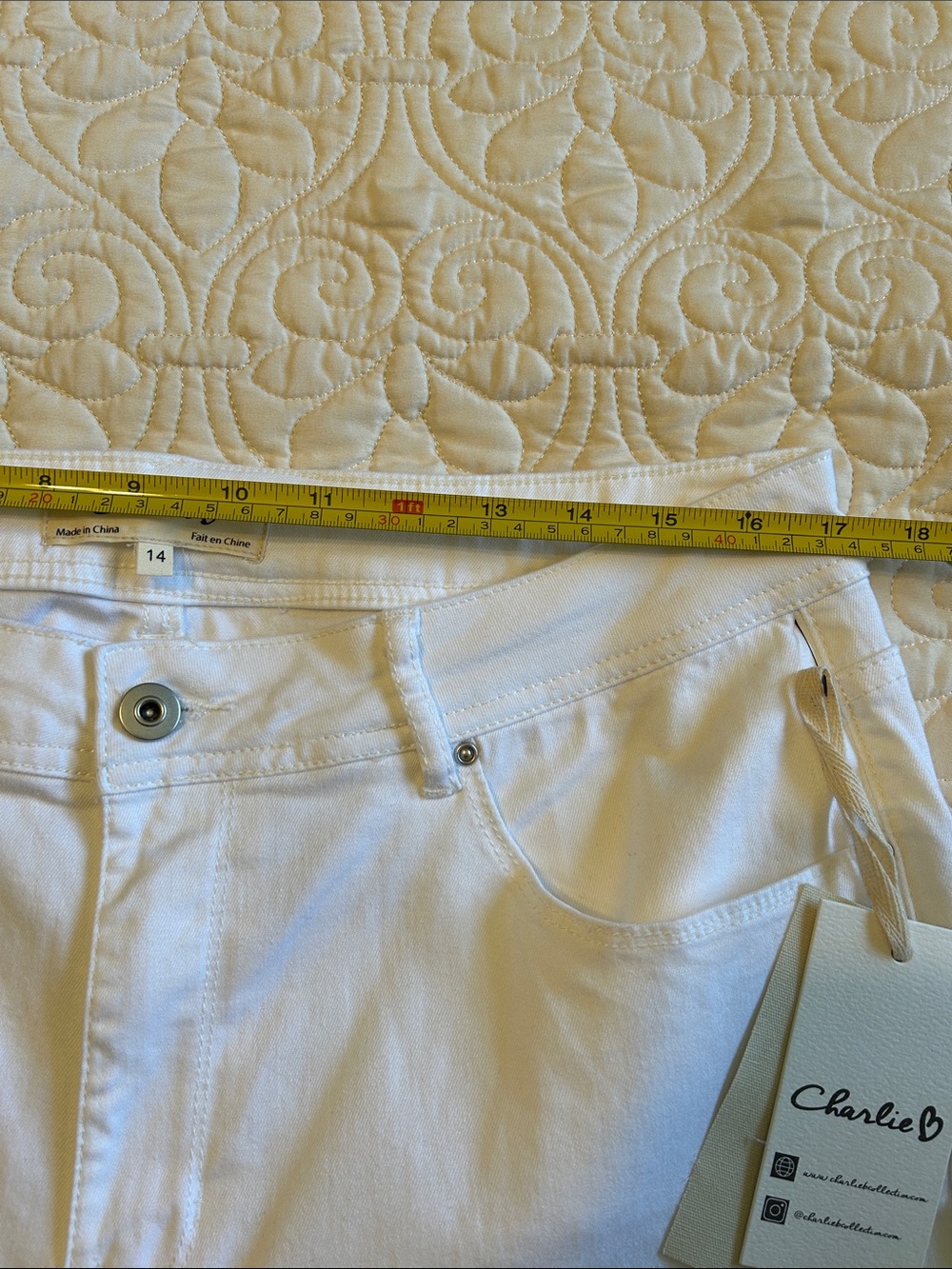 Charlie B White Crop Denim - Picture 6 of 8